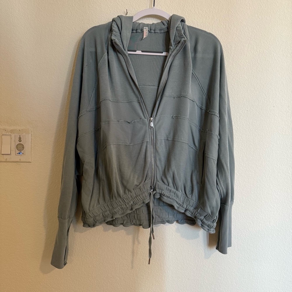 Free people fp movement Stylish light blue Zip-Up Hoodie